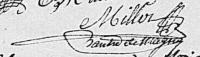 Comme Pierre MILLOT "chantre à Magny" en 1790, certains maîtres d'école proclament leur fonction de chantre dans leur signature