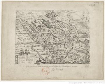 Plan de Marchiennes et son abbaye en 1635